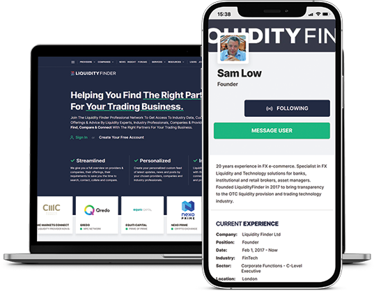 profile page for Sam Low on liquidityfinder.com