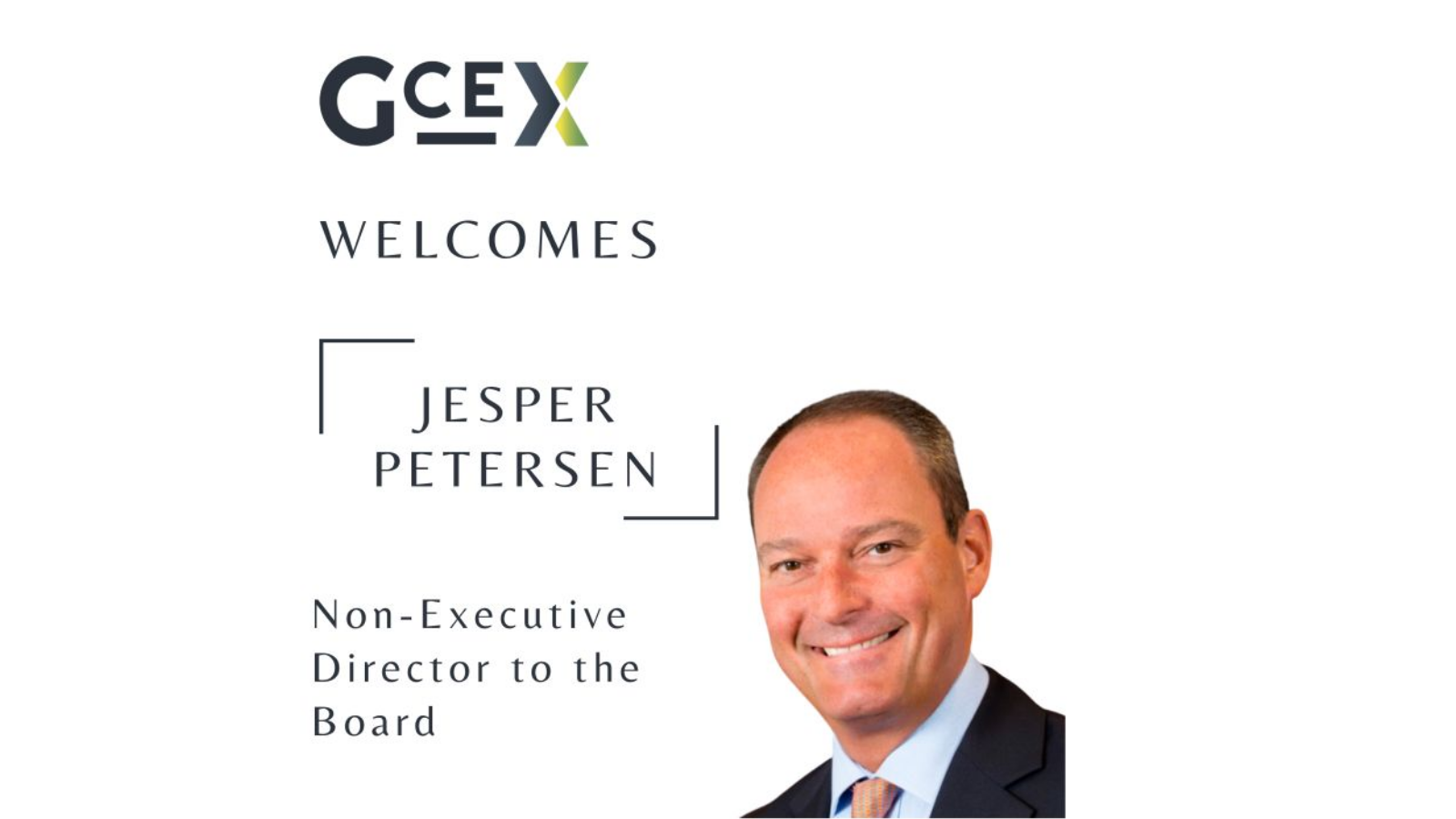 Jesper Ronald Petersen Joins the Board of GCEX