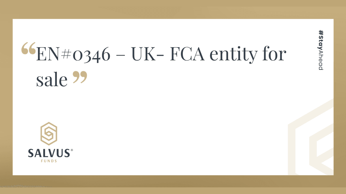 Image for EN#0346 – UK FCA-Regulated Entity for Sale 