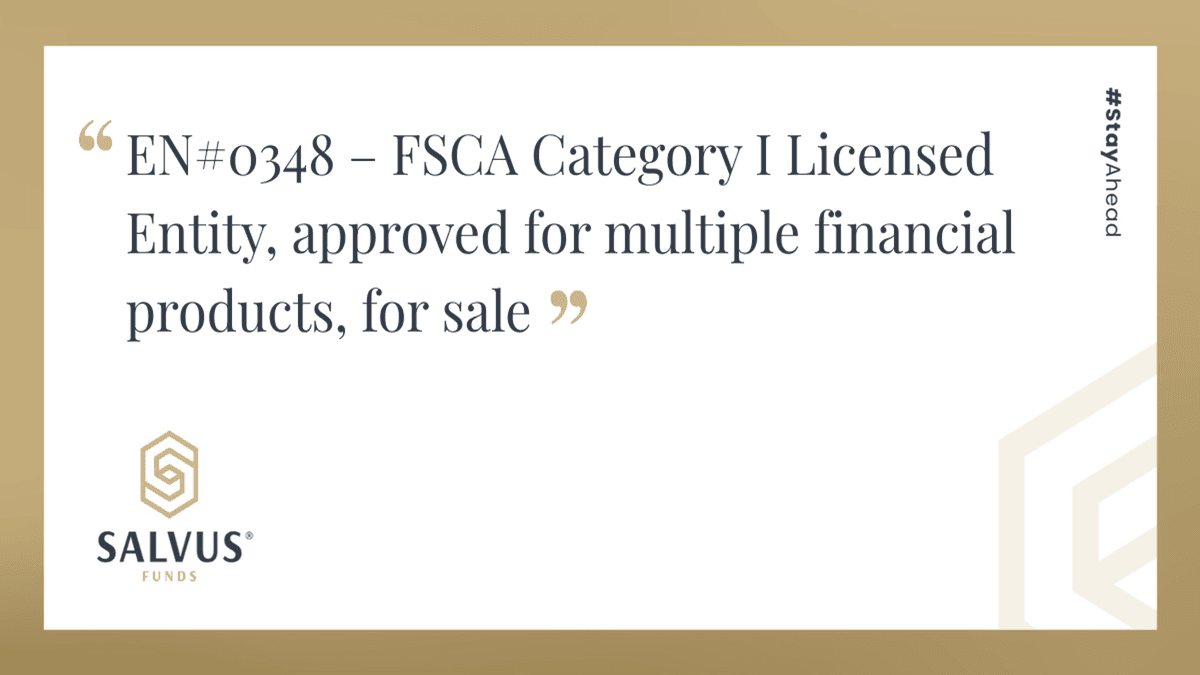 Image for EN#0348 – FSCA Category I Licensed Entity, approved for multiple financial products, for sale