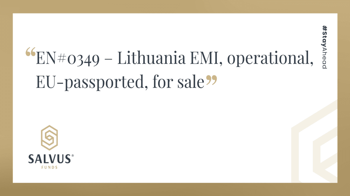 Image for EN#0349 – Lithuania EMI, operational, EU-passported, for sale 