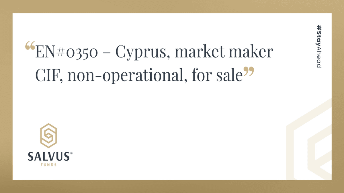 Image for EN#0350 – Cyprus, market maker CIF, non-operational, for sale