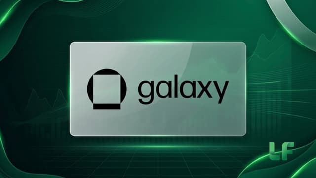 galaxy digital logo on green background