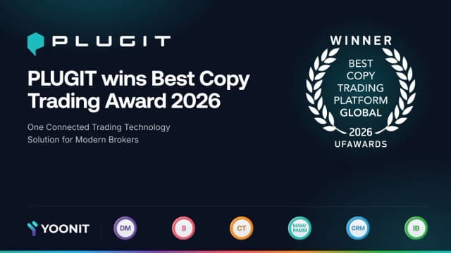 Image for article: PLUGIT Wins Best Copy Trading Platform at UF AWARDS GLOBAL 2026