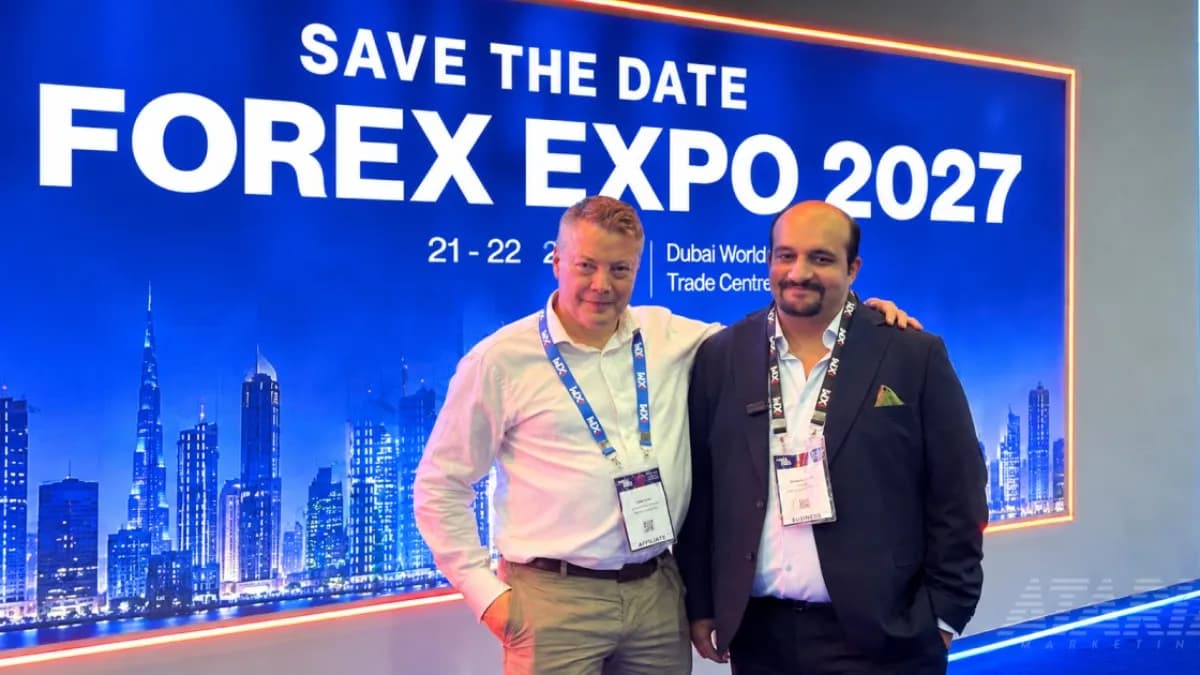 Image for article: Adnan Khan CEO of 4XPORTAL Meets Sam Low at Forex Expo Dubai 2026