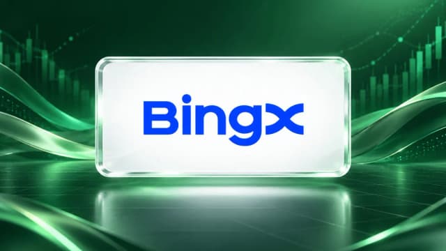 bingx logo green background