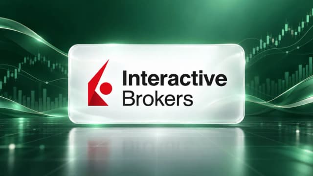 interactive brokers logo green background