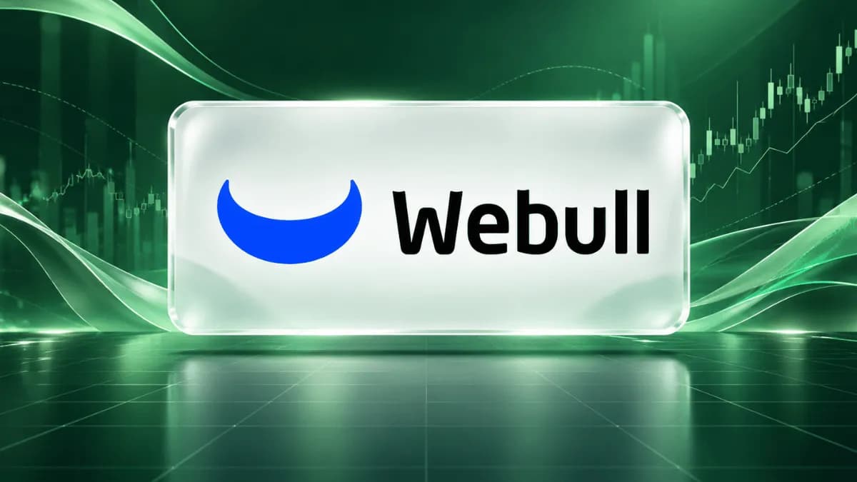 webull logo on green background
