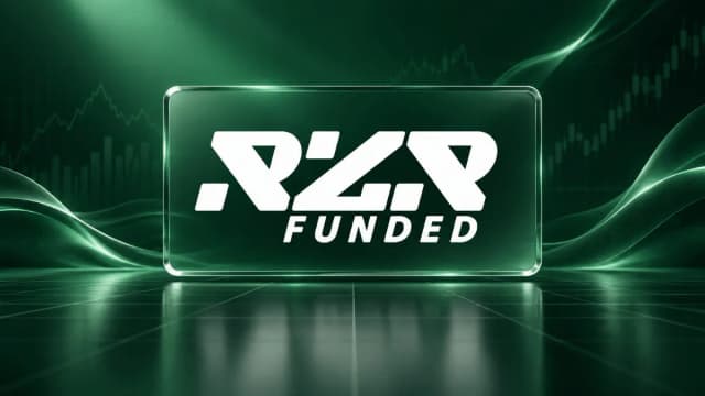 rzr funded logo on green background