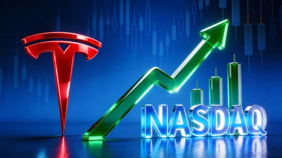 Nasdaq adds 1% as Tesla reports strong earnings