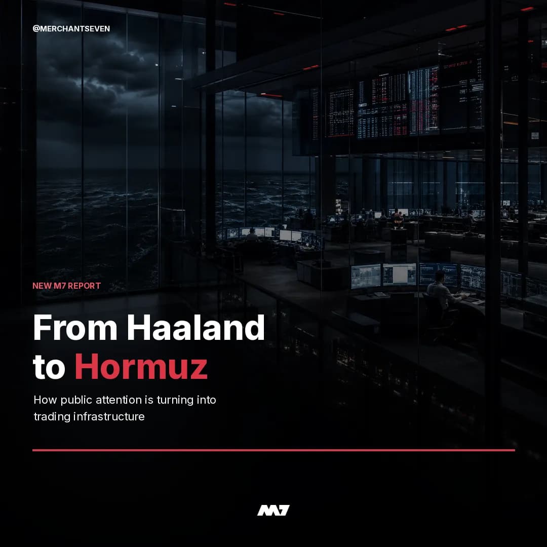 Image for From Haaland to Hormuz - M7 Prediction Markets Report