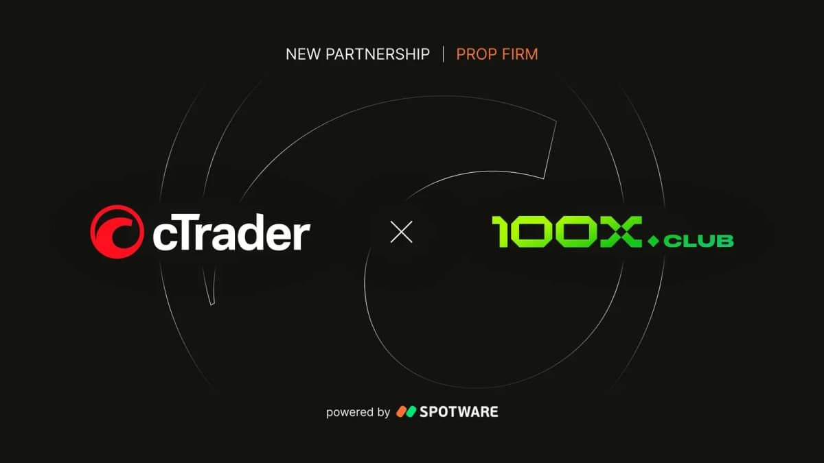 Image for 100x.club and cTrader advance transparent prop trading that puts Traders First™
