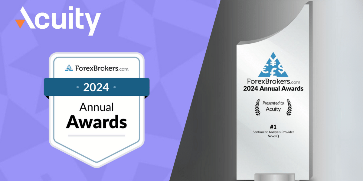 Acuity Wins ForexBroker Award 2024 ‘Best Sentiment Analysis Provider’ for its ‘NewsIQ’ tool