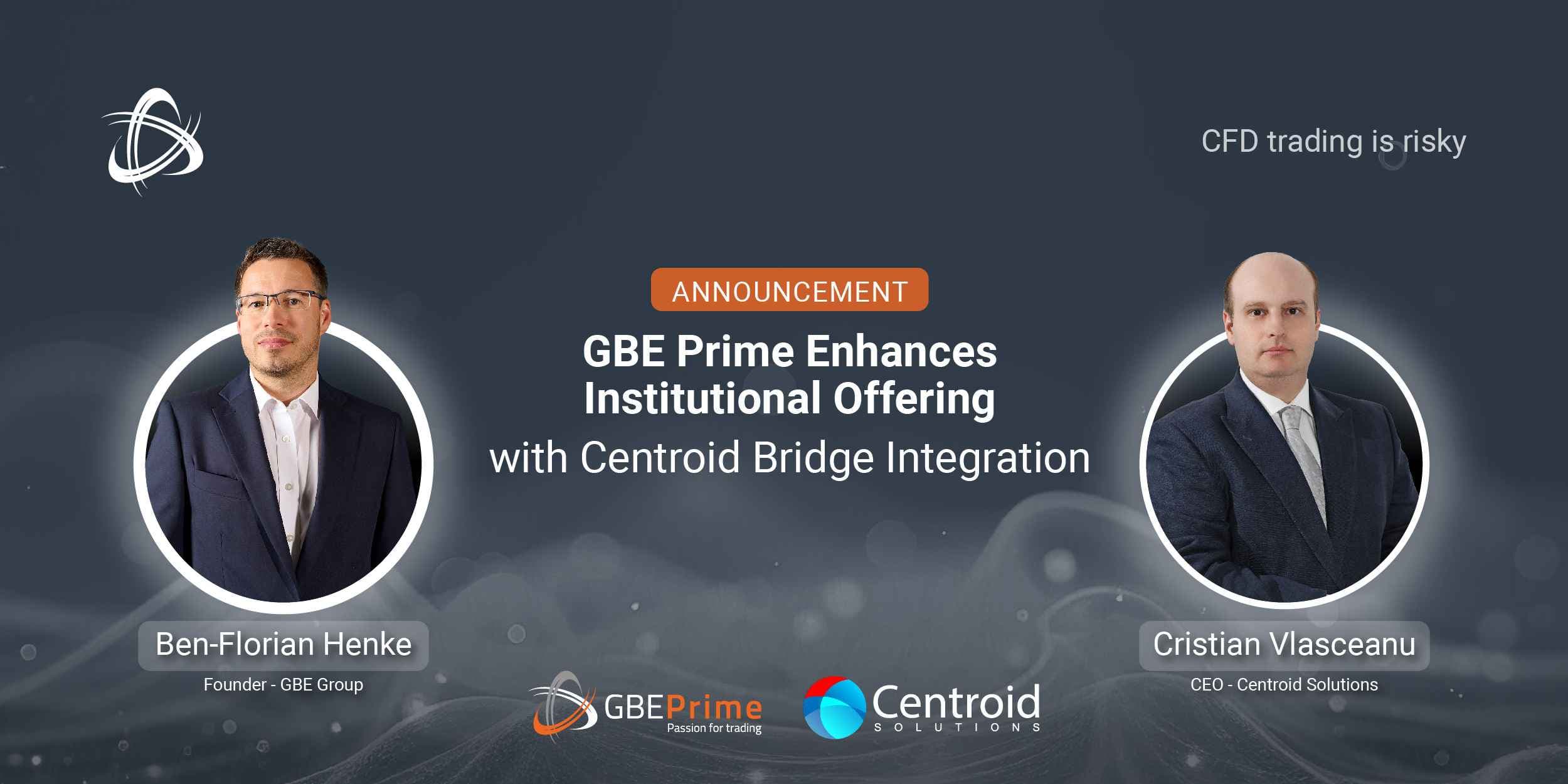 GBE Prime Adds Centroid Bridge Integration to Institutional Infrastructure