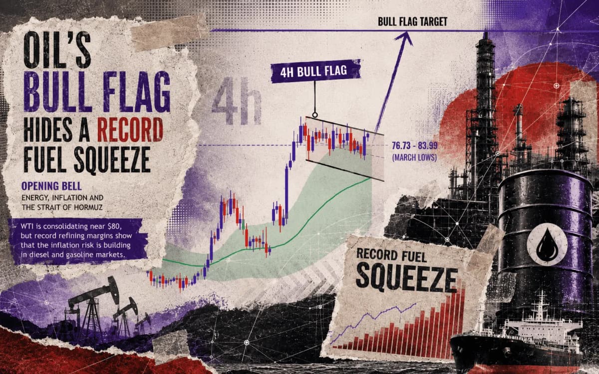 Image for Oil's Bull Flag Hides a Record Fuel Squeeze - Alchemy Markets
