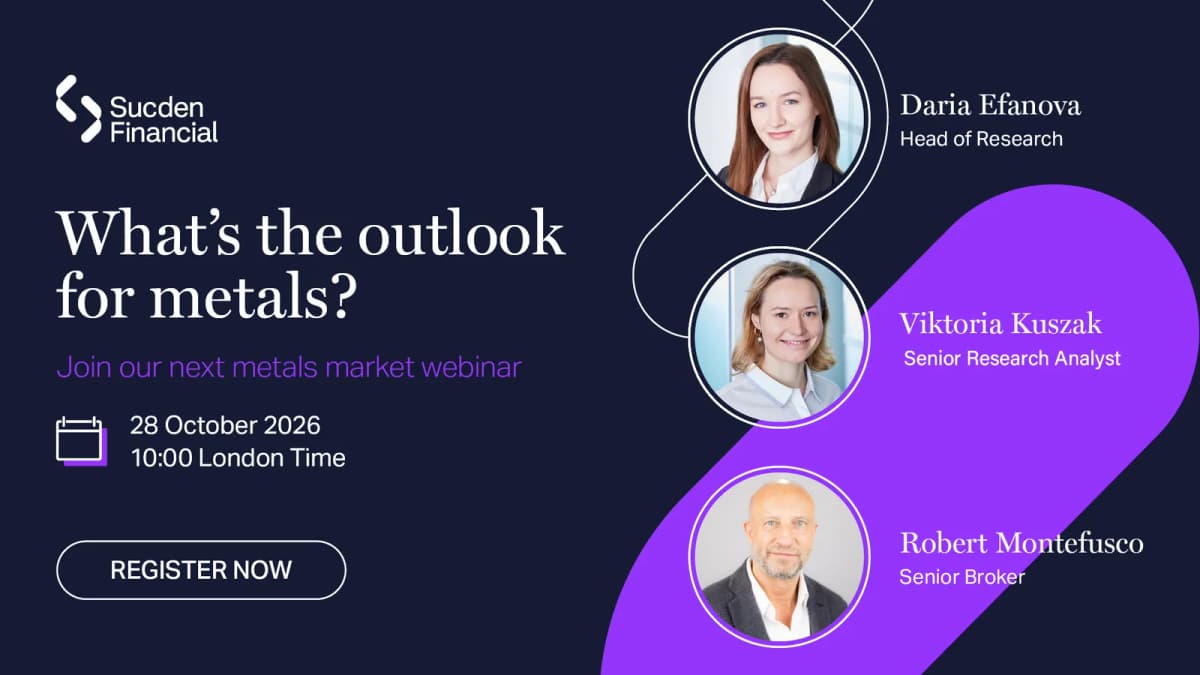 Image for ⏰ Reminder: Our Metals Market Webinar takes place this Wednesday at 10:00