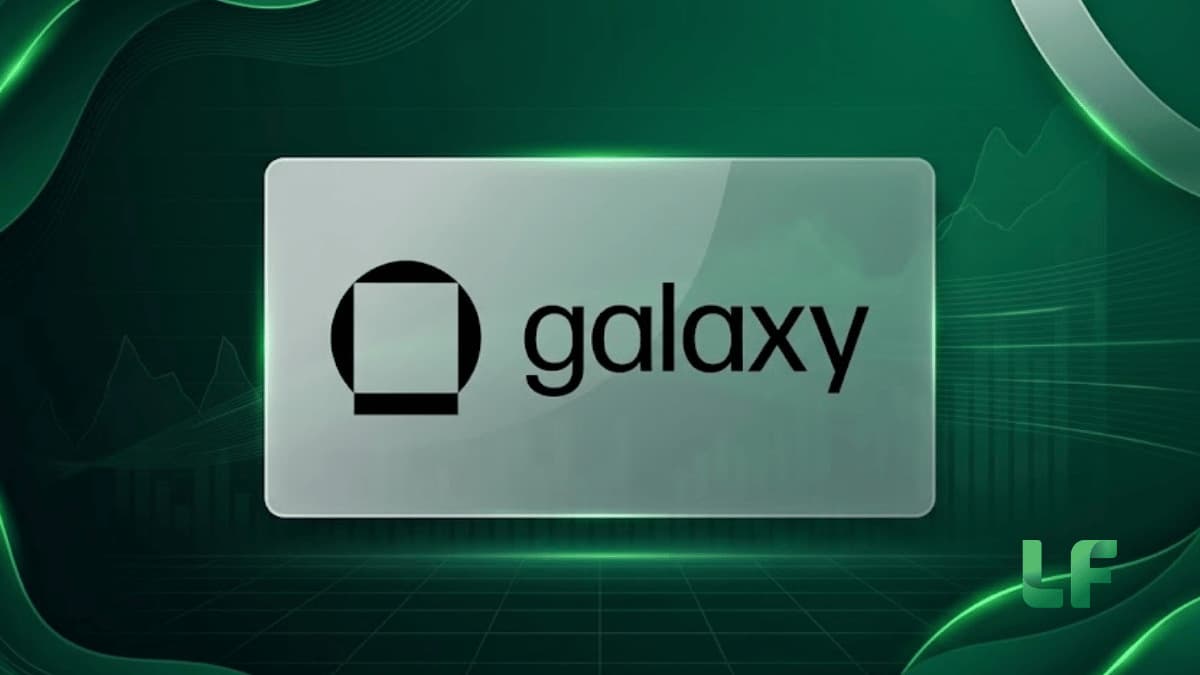 galaxy digital logo on green background