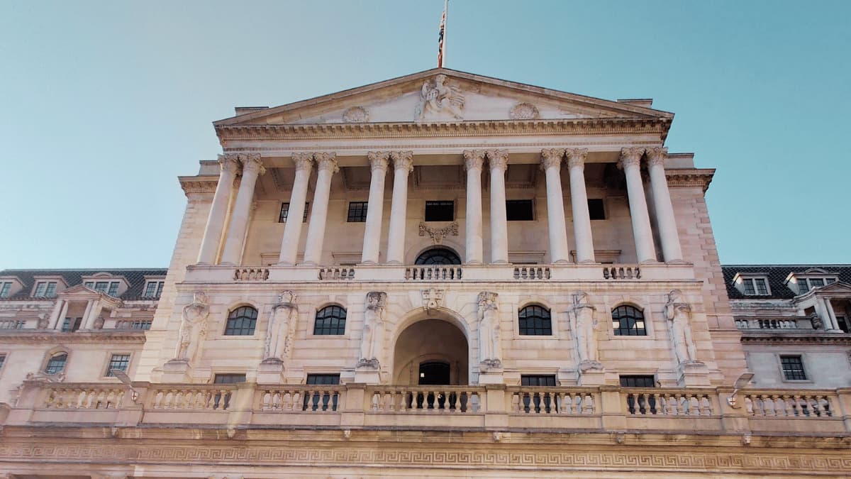 bank of england on a sunny day