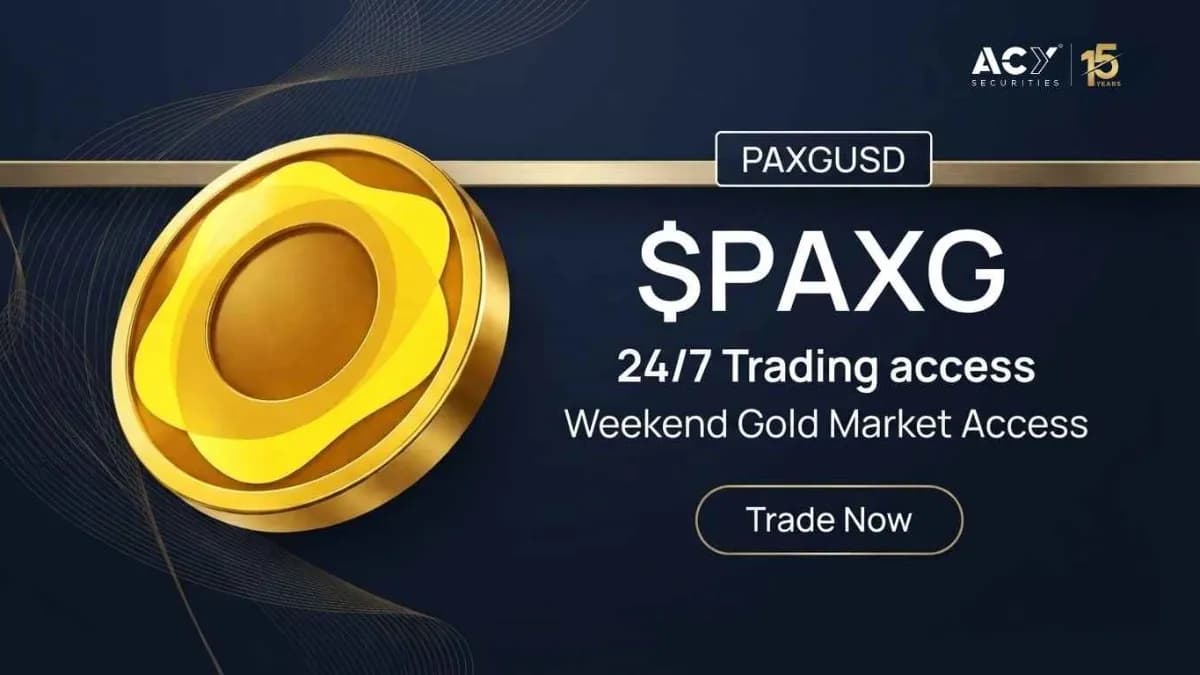 PAXGUSD Weekend gold trading ACY Securities headline image
