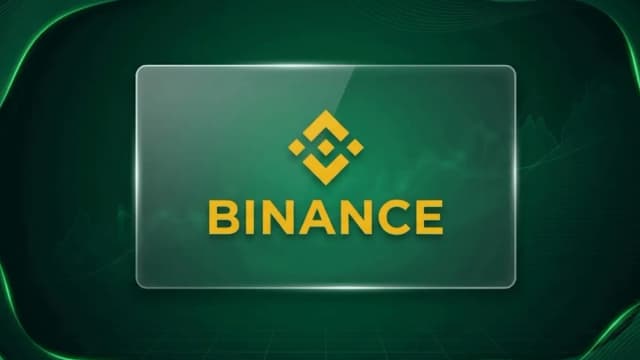 binance logo on a tile with green background