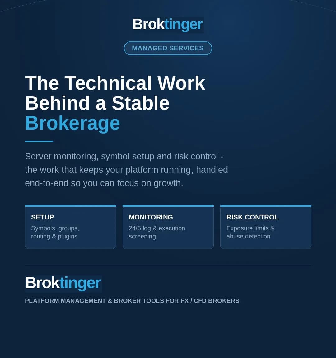 Image for The Tech Work Behind a Stable Platform | Broktinger