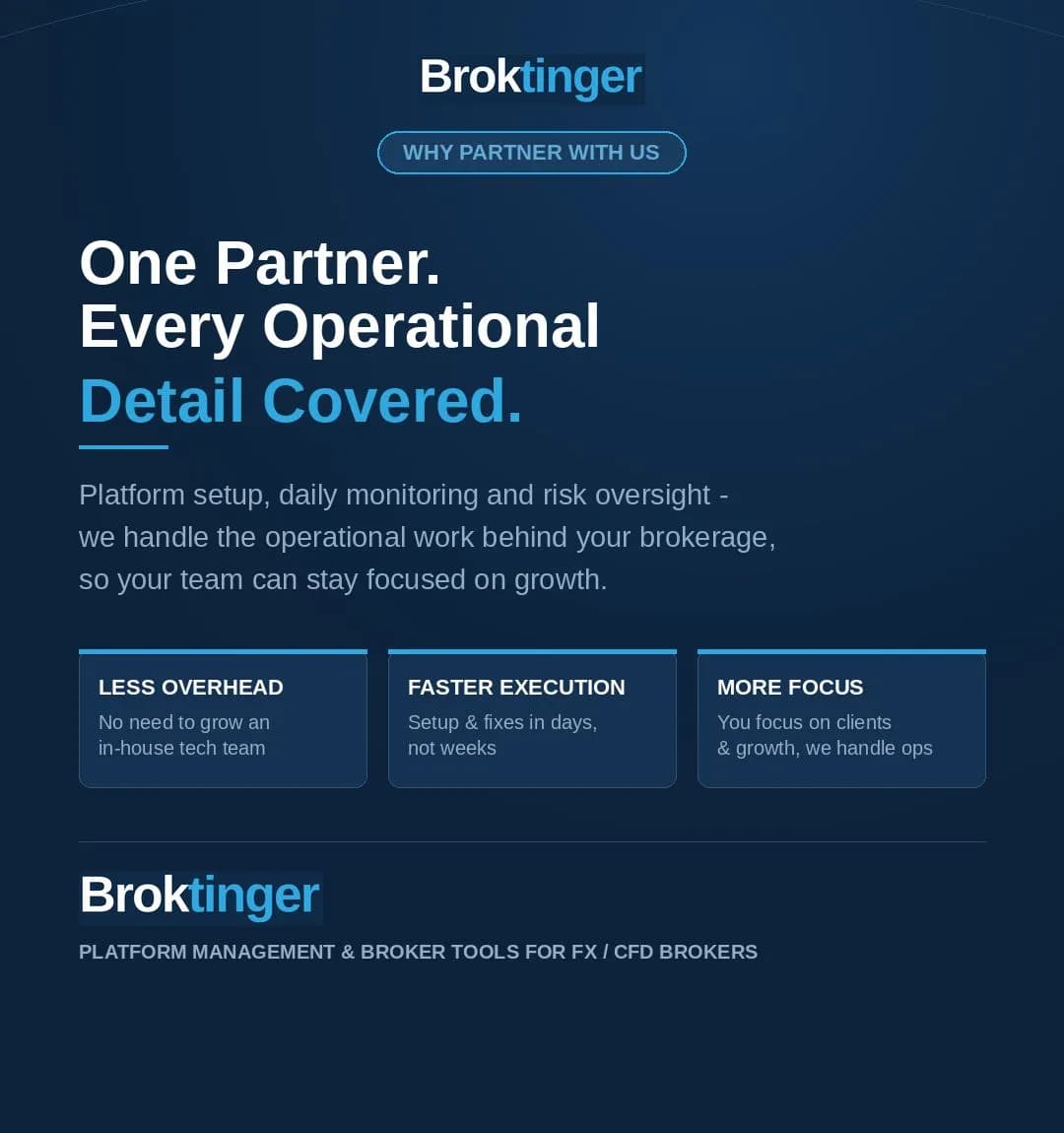 Image for One Partner Every Operational Detail Covered | Broktinger