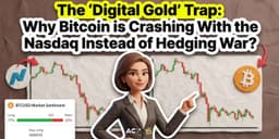 Thumbnail for The 'Digital Gold' Trap: Why Bitcoin is Crashing With the Nasdaq Instead of Hedging War?
