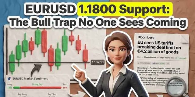 Image for article: EURUSD 1.1800 Support: The Bull Trap No One Sees Coming