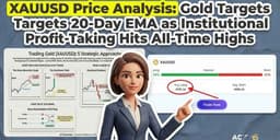 Thumbnail for XAUUSD Price Analysis: Gold Targets 20-Day EMA as Institutional Profit-Taking Hits All-Time Highs