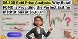 Thumbnail for $6,300 Gold Price Analysis: Why Retail FOMO is Providing the Perfect Exit for Institutions at $5,160?