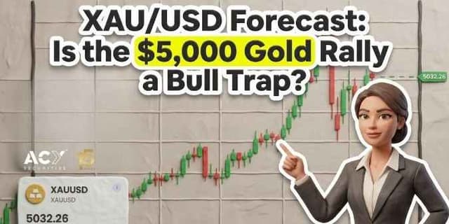 Image for article: XAU/USD Forecast: Is the $5,000 Gold Rally a Bull Trap?