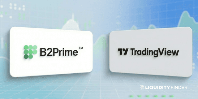 Image for article: B2PRIME integrates B2TRADER with charting platform TradingView, named Platinum Partner