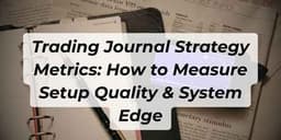 Thumbnail for Trading Journal Strategy Metrics: How to Measure Setup Quality & System Edge