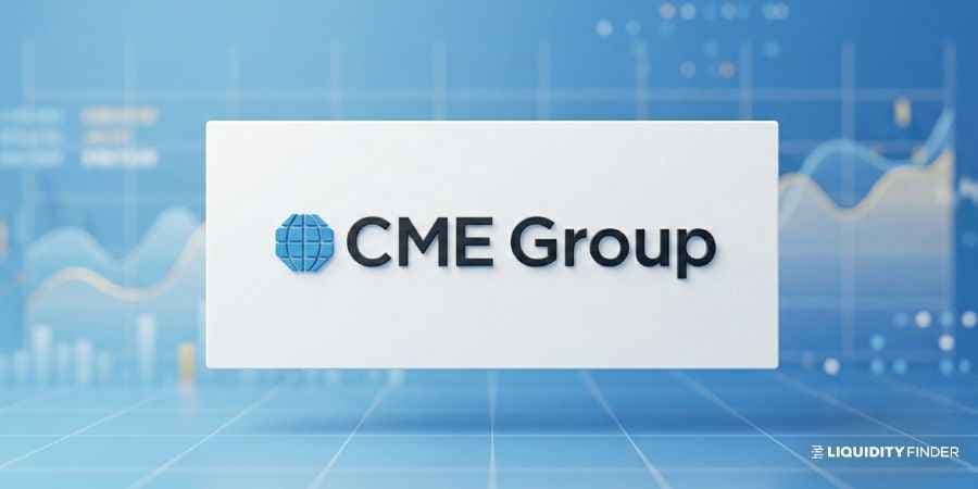 CME Group abstract digital visualisation of cryptocurrency market data and high-frequency trading charts.