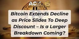 Thumbnail for Bitcoin Extends Decline as Price Slides To Deep Discount – Is a Larger Breakdown Coming?