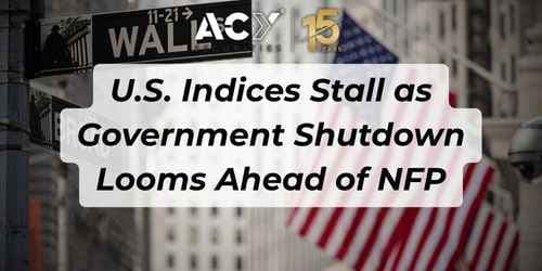 U.S. Indices Stall as Government Shutdown Looms Ahead of NFP