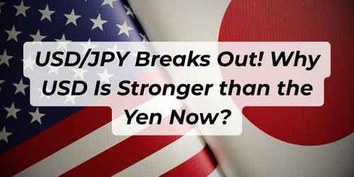 Image for article: USD/JPY Breaks Out! Why USD Is Stronger than the Yen Now?