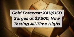Thumbnail for Gold Forecast: XAU/USD Surges at $3,500, Now Testing All-Time Highs