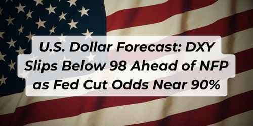 Image for article: USD Forecast: U.S. Dollar Slips Ahead of NFP as Fed Cut Odds Near 90%