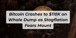 Thumbnail for Bitcoin Crashes to $110K on Whale Dump as Stagflation Fears Mount