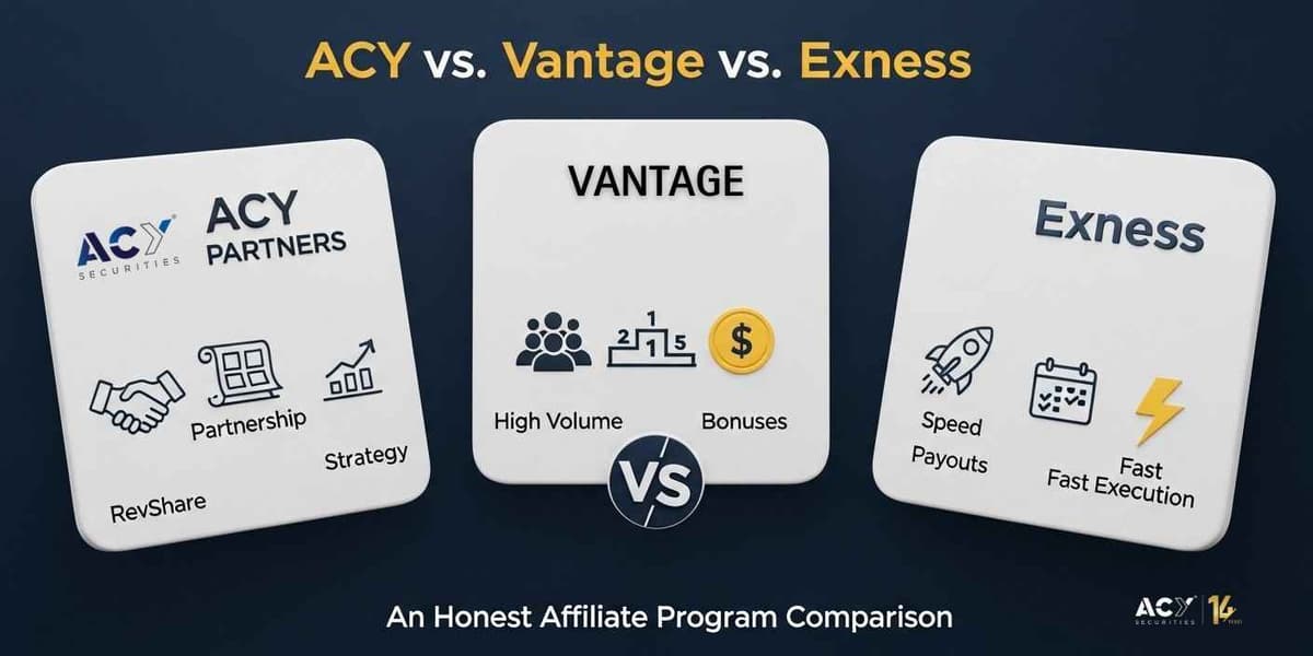 ACY Partners vs. Vantage vs. Exness: An Honest Forex Affiliate Program Comparison