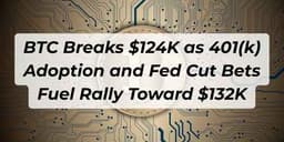 Thumbnail for BTC Breaks $124K as 401(k) Adoption and Fed Cut Bets Fuel Rally Toward $132K