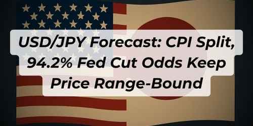 USD/JPY Forecast: CPI Split, 94.2% Fed Cut Odds Keep Price Range-Bound