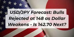 Thumbnail for USD/JPY Forecast: Bulls Rejected at 148 as Dollar Weakens - Is 142.70 Next?