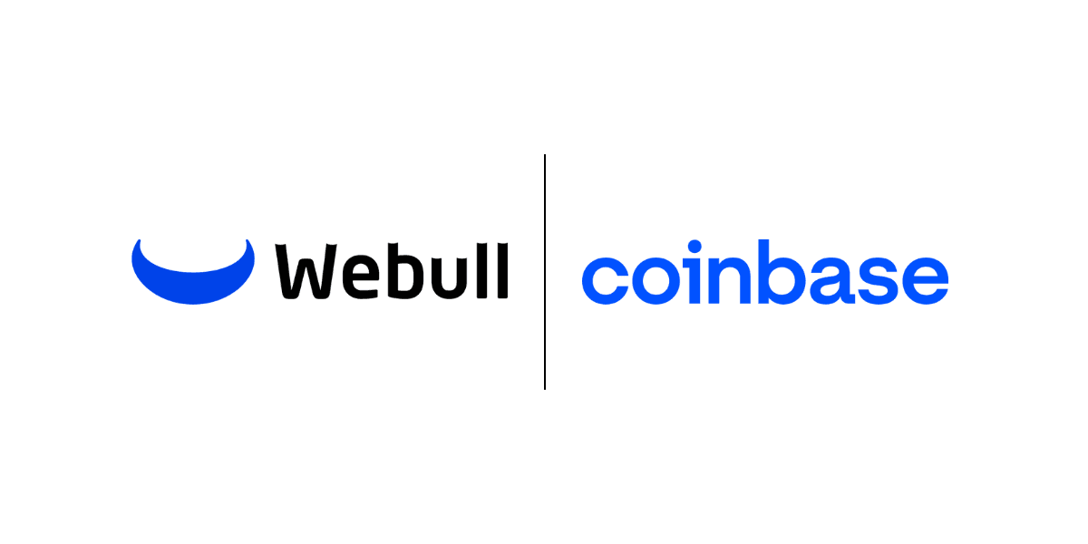 Webull and Coinbase logo