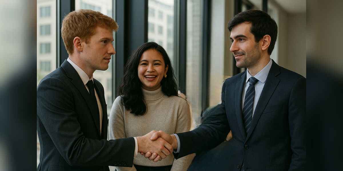Stripe and Privy CEOs shaking hands