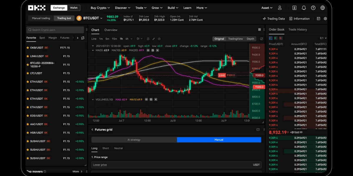 OKX trading platform screenshot
