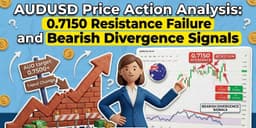 Thumbnail for AUDUSD Price Action Analysis: 0.7150 Resistance Failure and Bearish Divergence Signals