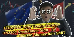 Thumbnail for EUR/CHF Day Trade Setup: 0.92300 Resistance Signals Potential Bearish Momentum Shift?