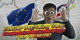 Thumbnail for EUR/GBP Day/ Swing Trade: Simple Price Action Path to 0.86708?